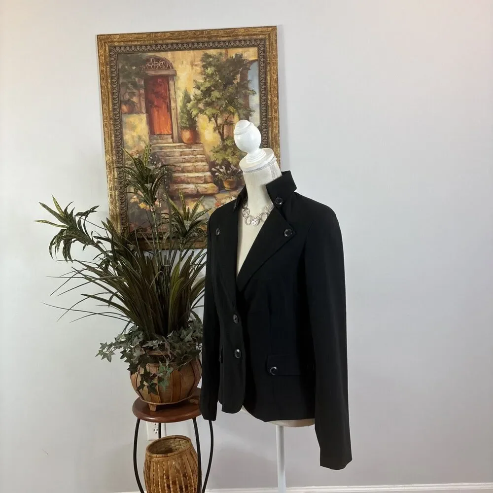 George Design By Mark Eisen Suits Women's Size 6 Black Collar 2 Flap Pocket - Picture 3 of 10
